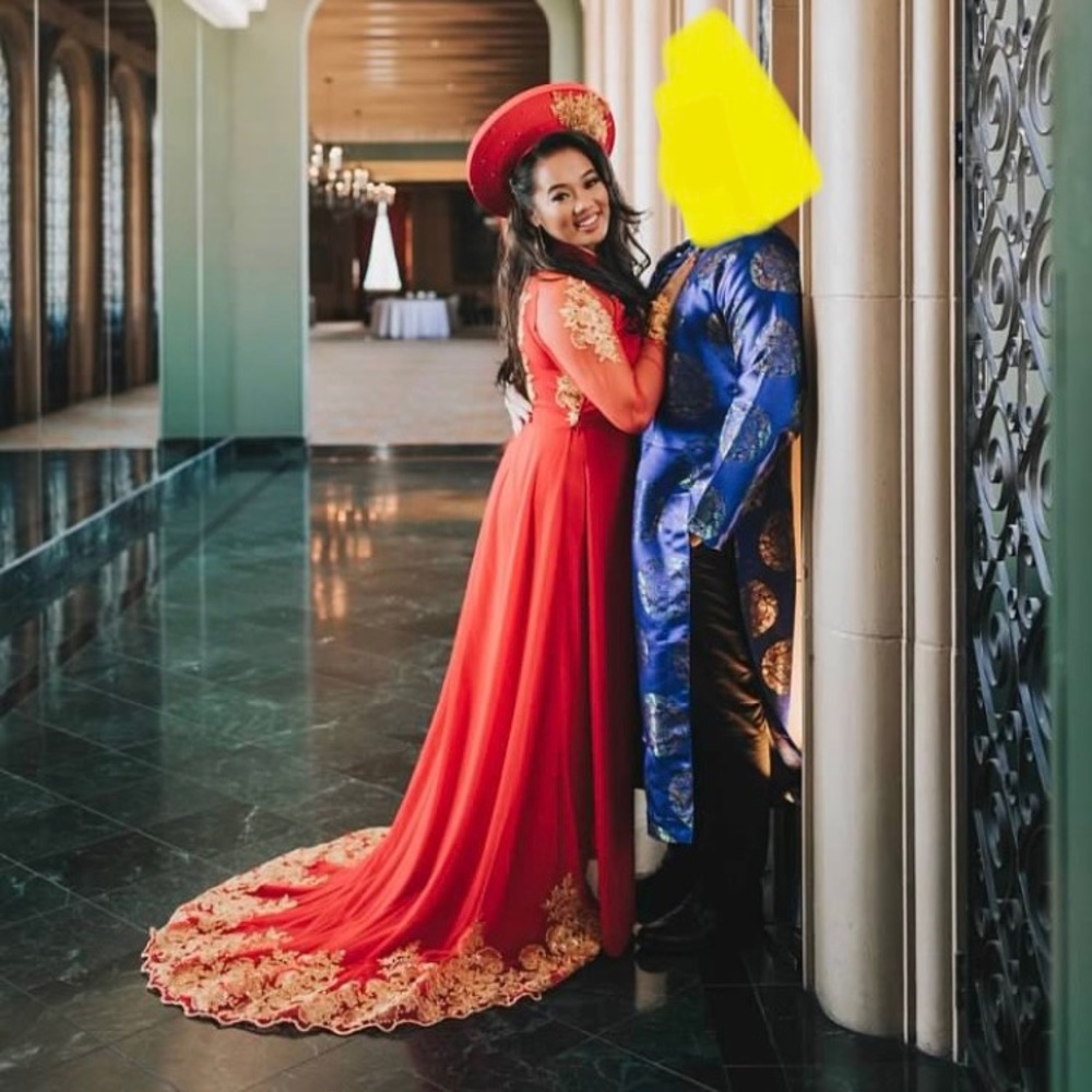 RED BRIDAL VIETNAMESE AO DAI